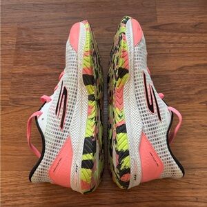 Skechers White and Pink Pickleball Court Shoes